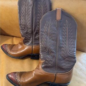 Brown Leather Cowboy Boots